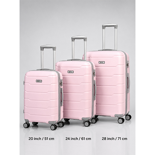 Pink PP Trolley Luggage  Gray Fitting