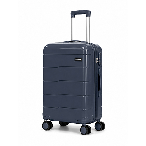 Dark Grey PP Trolley Luggage  Dark Grey Fitting