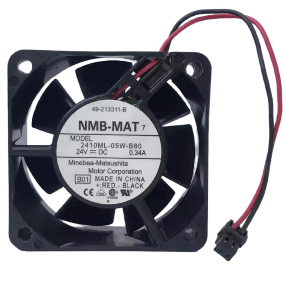 NMB-MAT 2410ML-05W-B80 24V DC 0.34A 6025mm Ball Bearing Industrial Axial Cooling Fan