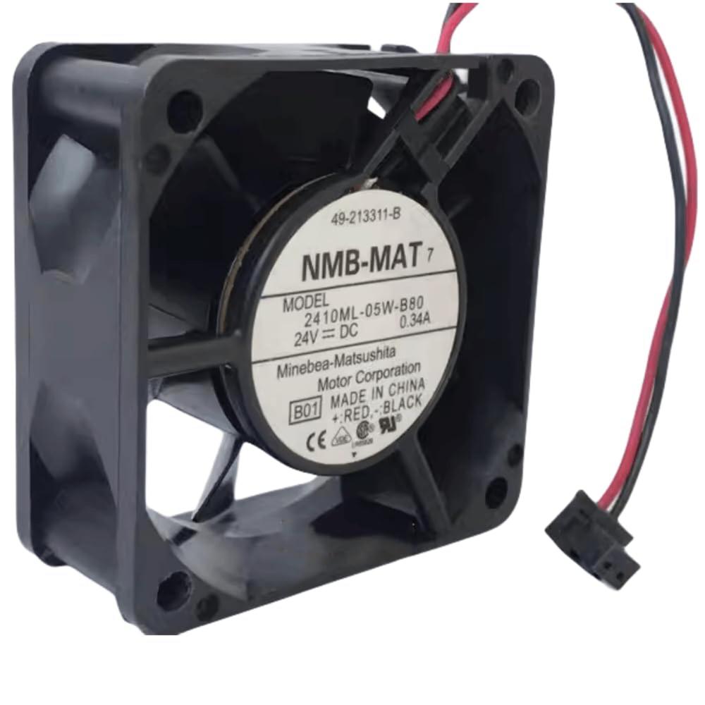 NMB-MAT 2410ML-05W-B80 24V DC 0.34A 6025mm Ball Bearing Industrial Axial Cooling Fan