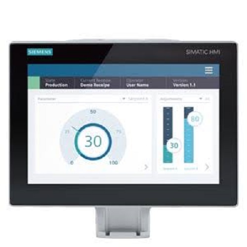 SIMATIC HMI MTP1200 Unified Comfort PRO (Neutral Front) | 12.1-inch widescreen TFT touchscreen, support arm mounting (top flange, non-expandable), PROFINET/Ethernet, 16 million colors, IP65 all-round protection, unbranded machine-level visualization