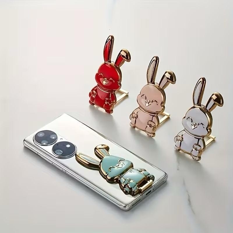 Bunny Sticky Phone Holder with Kickstand, Foldable Rabbit