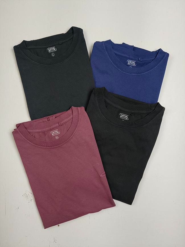 M11732 Mens Crew Neck Washed T-Shirts