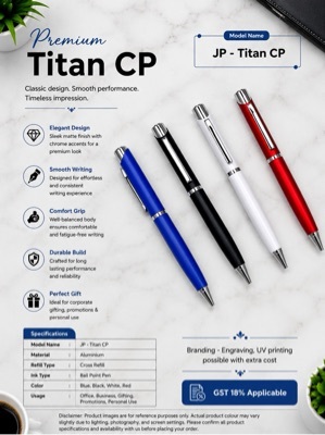 Metal Pen - Titan Cp - Color: Black
