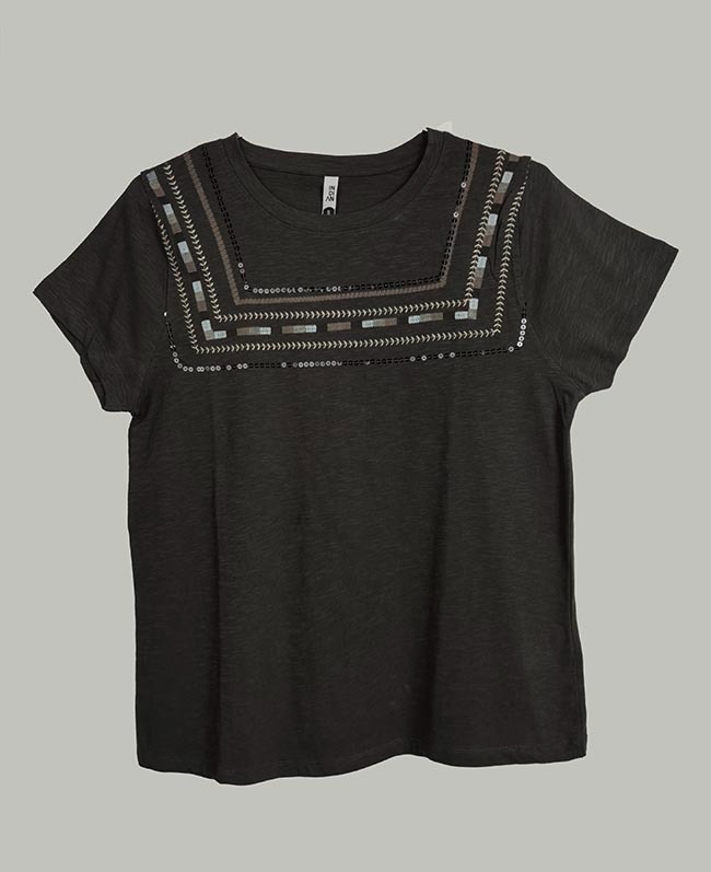 W13701 Ladies Sequined Fancy Tops