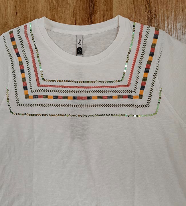 W13701 Ladies Sequined Fancy Tops
