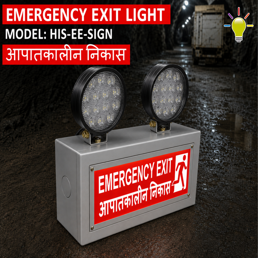 Industrial Emergency Exit Lights (His-ee-sing) - Charging Time: 4 Hours