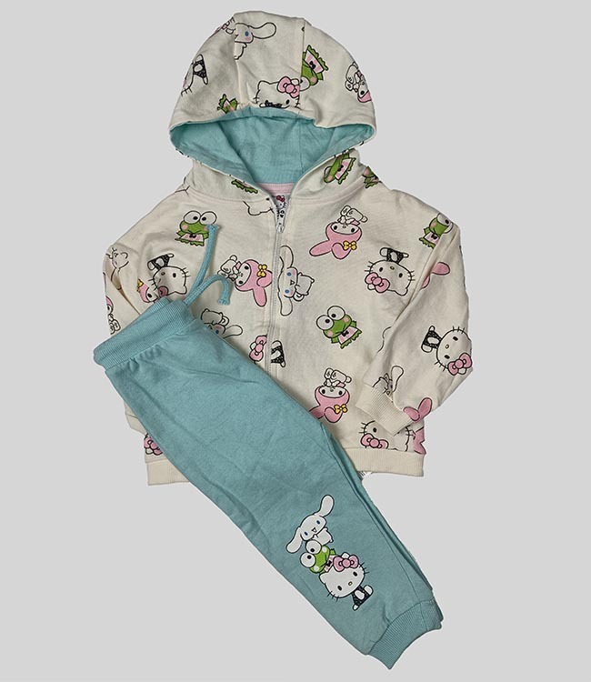 A31190 Baby Girls French Terry 2 Pc Set