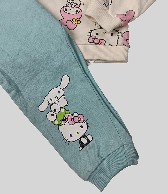 A31190 Baby Girls French Terry 2 Pc Set