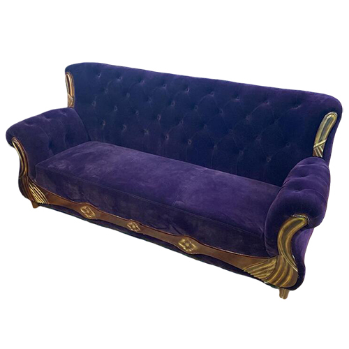 Damro Sofa - Color: Royal Purple With Golden Accents