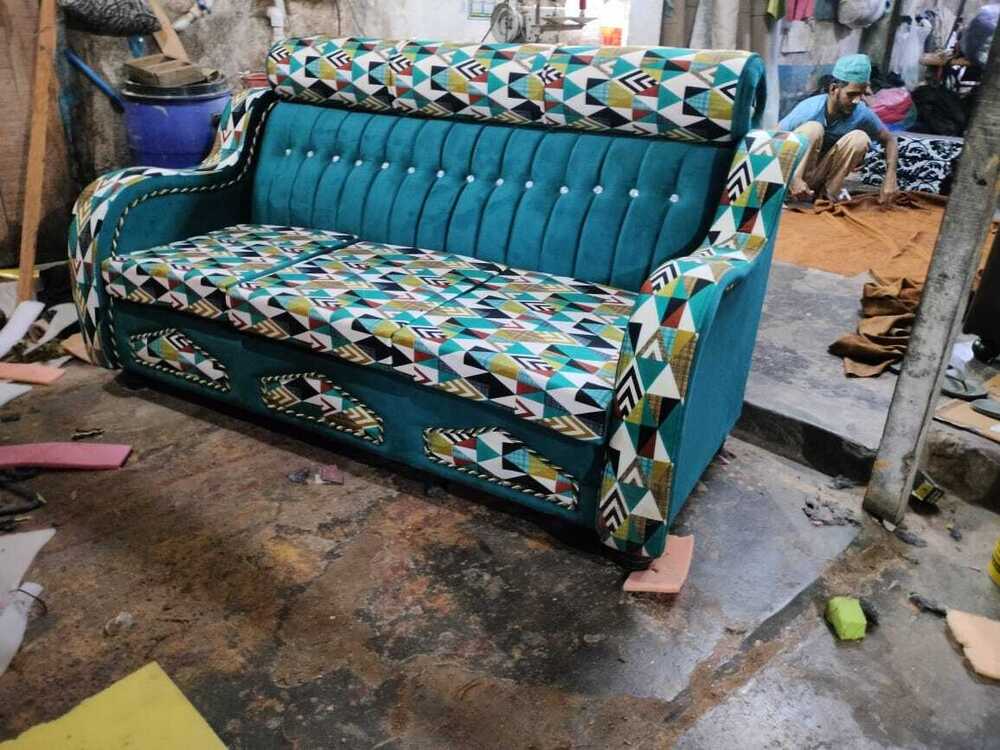Teak Wood 3 Seater Sofa