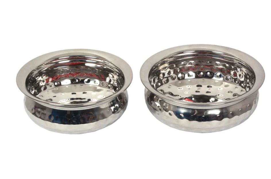 Stainless Steel Kitchen Serving Handi - Color: Silver
