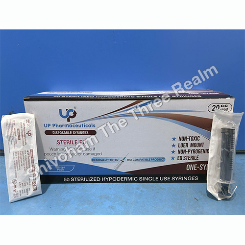 20 ml 100 Sterilized Hypodermic Syringes Blister Pack