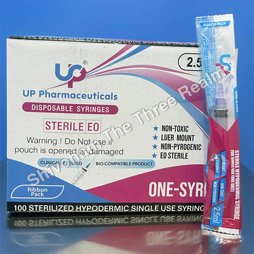 2.5 ml 100 Sterilized Hypodermic Syringes Ribbon Pack