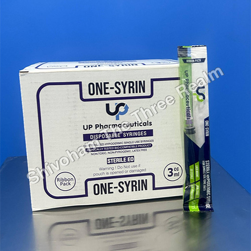 3 ml 100 Sterilized Hypodermic Syringes Ribbon Pack