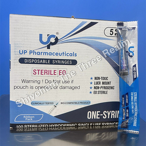 5 ml 100 Sterilized Hypodermic Syringes Ribbon Pack