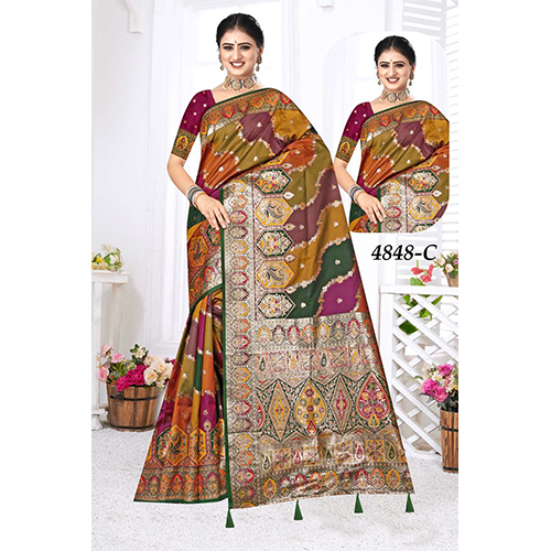 Rolex Ladies Saree - Color: Multi-Color (Beige