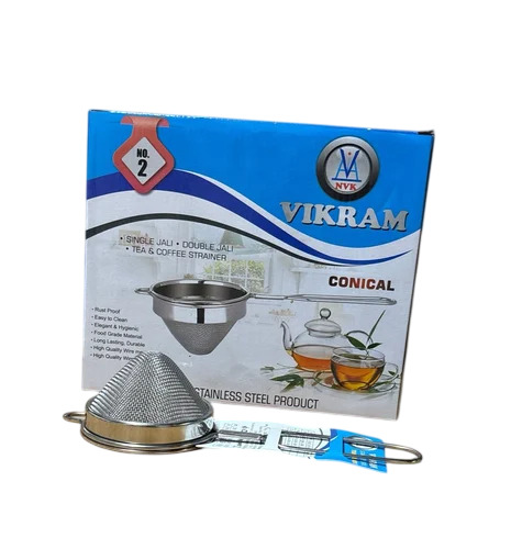 No 2 Conical Double Net Stainless Steel Tea Strainer