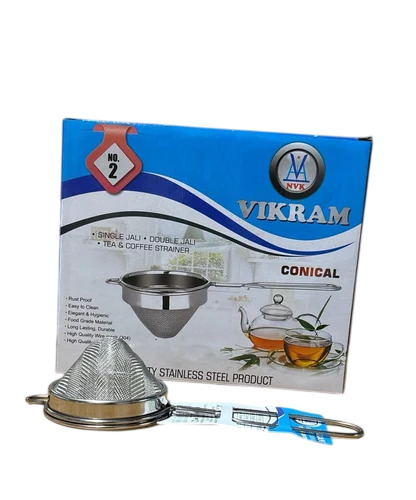 No 2 Conical Single Net Stainless Steel Tea Strainer