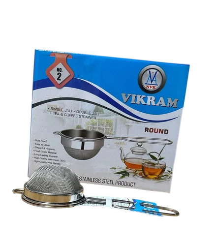 No 2 Round Single Net Stainless Steel Tea Strainer