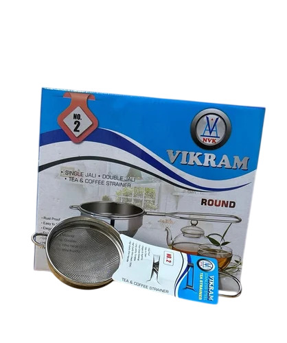 No 2 Round Single Net Stainless Steel Tea Strainer