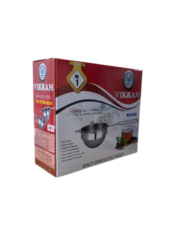 No 1 Round Single Net Stainless Steel Tea Strainer - Application: Kitchen Utensil