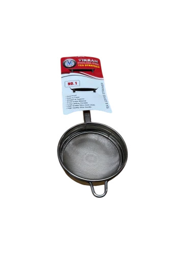 No 1 Round Single Net Stainless Steel Tea Strainer