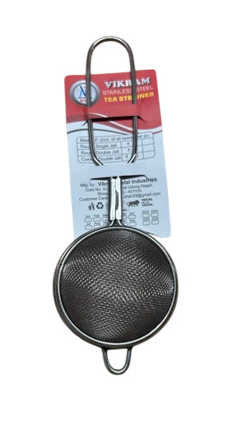 No 1 Round Double Net Stainless Steel Tea Strainer
