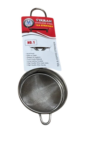 No 1 Round Double Net Stainless Steel Tea Strainer