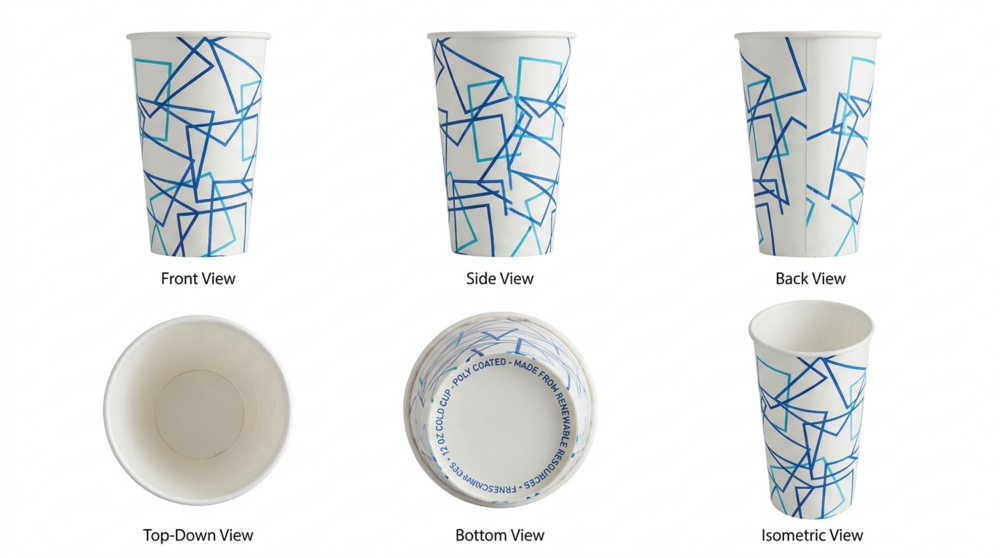 Poly Coated Paper Cold Drink Cup - Capacity: 200 Ml - 500 Ml (Customizable Per Requirement)