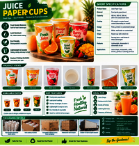 Juice Paper Cups - Capacity: Available From 150ml To 500ml
