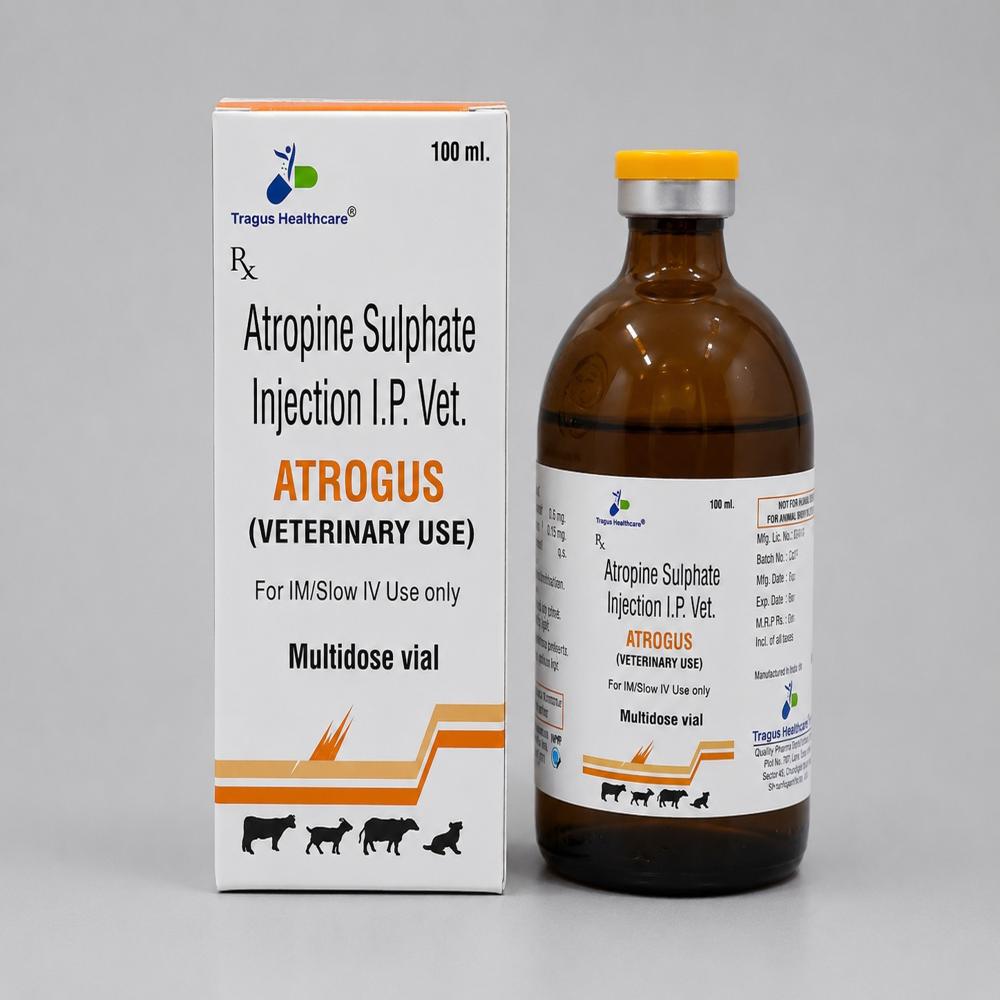 Atropine Sulphate I.P. 0.6Mg / Atrogus - 100 Ml - Ingredients: Chemicals