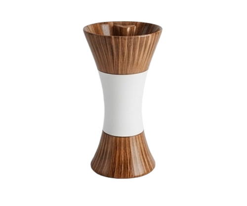 Wood-Grain Dual-Tone Pedestal Basin