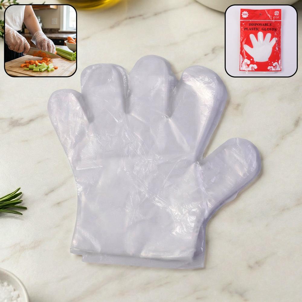 Disposable Transparent Plastic Gloves (100 Piece Pack) - Application: As Per Product Requirement