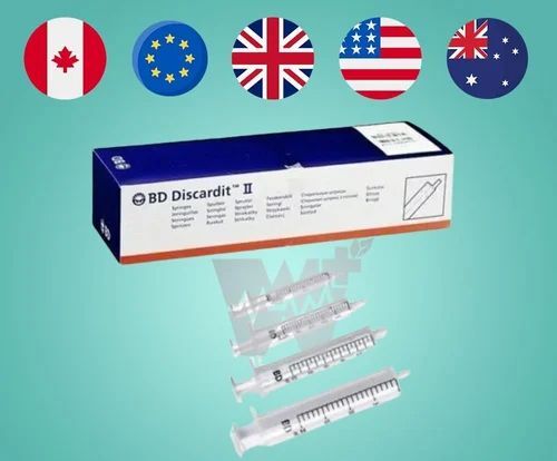 BD Discardit II 2 ml Syringe With Needle 23G x 1inch Pack Size 100