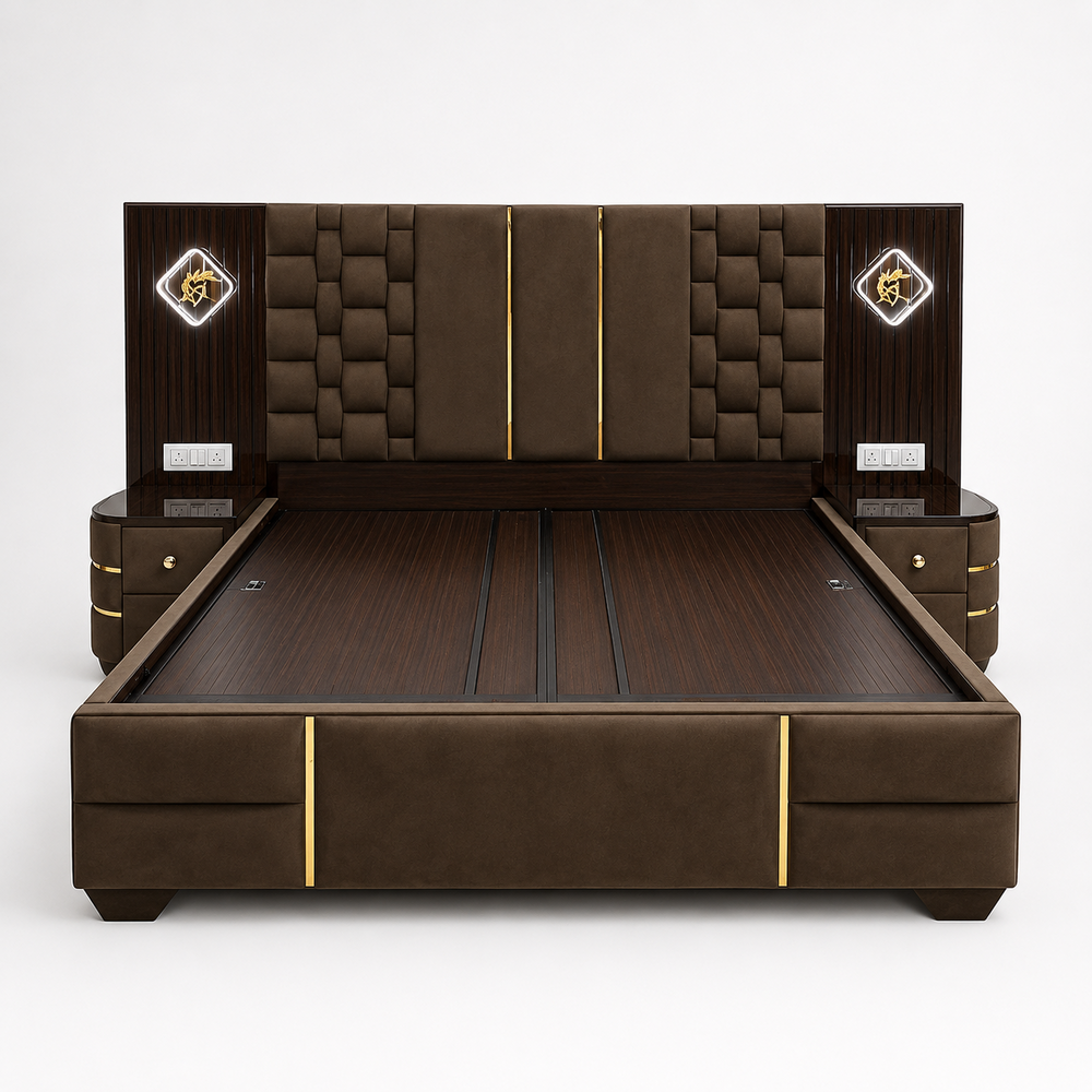 9 Feet 19 MM Ply King Size Bed