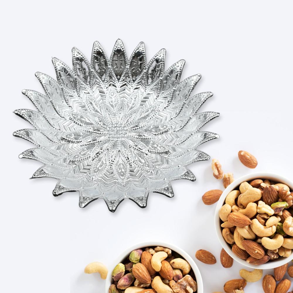Plastic Silver Finish Serving Tray, Decorative Multipurpose Tray (1 Pc) - Application: As Per Product Requirement