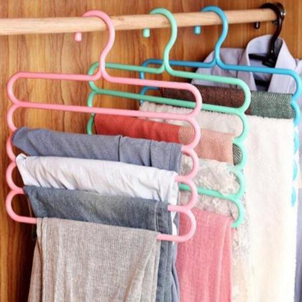 5 In 1 Multipurpose Plastic Hanger, Assorted (5-layer) - Application: As Per Product Requirement