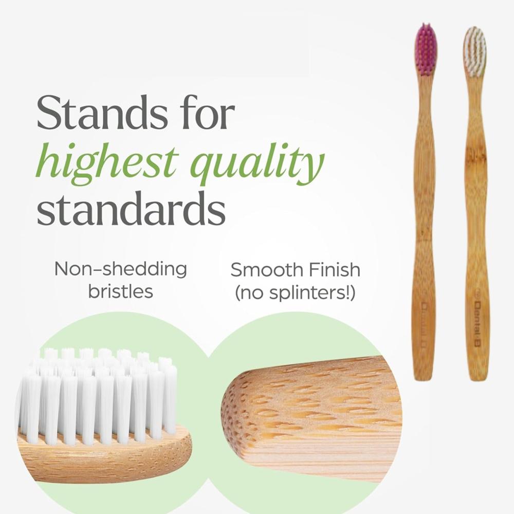 Eco-Friendly Natural Bamboo Toothbrush With Medium Bristles (2 Pc) - Application: As Per Product Requirement