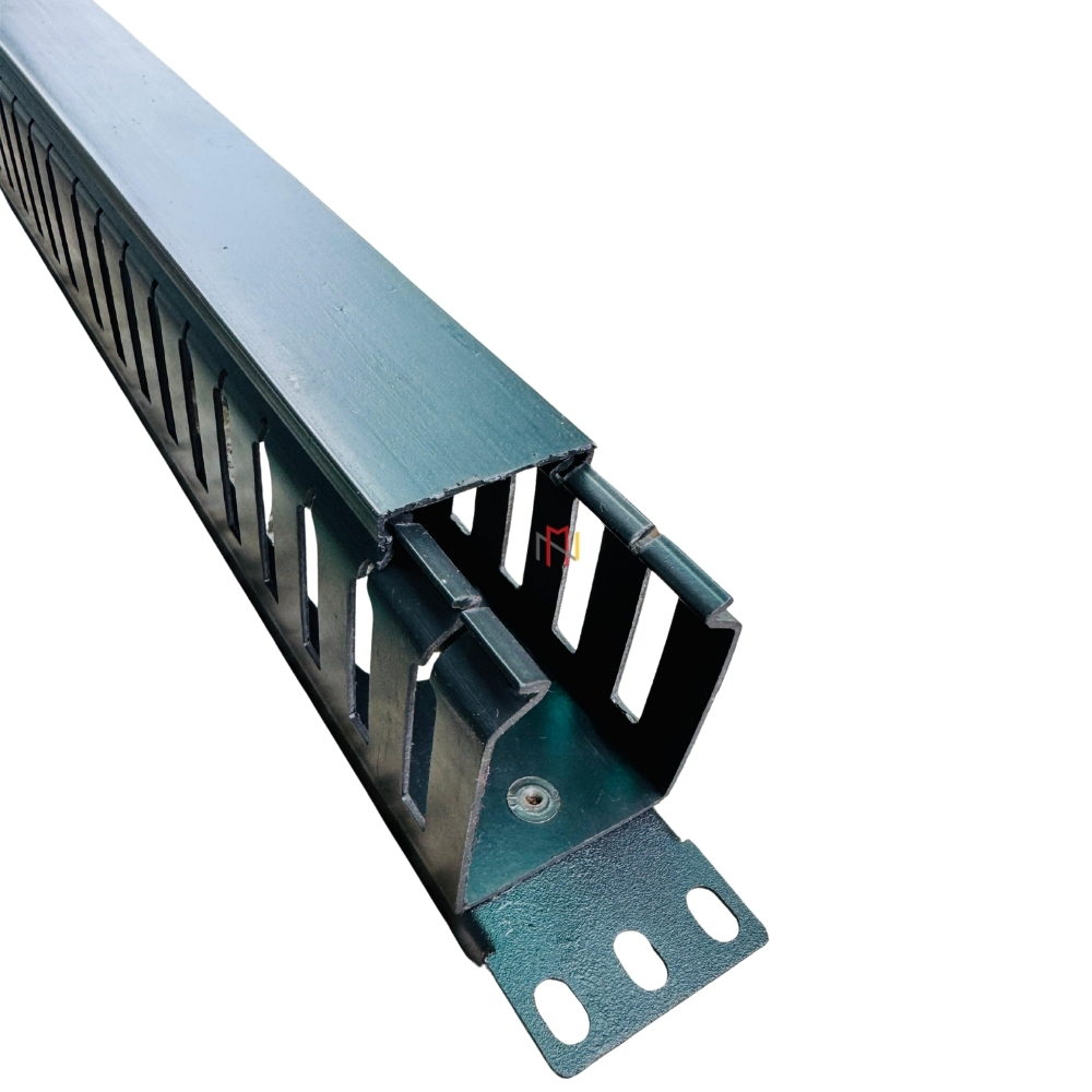 1u Pvc Cable Manager - Color: Black