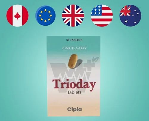 Trioday Tablet Lamivudine 300 mg + Tenofovir disoproxil fumarate 300 mg + Efavirenz 600 mg