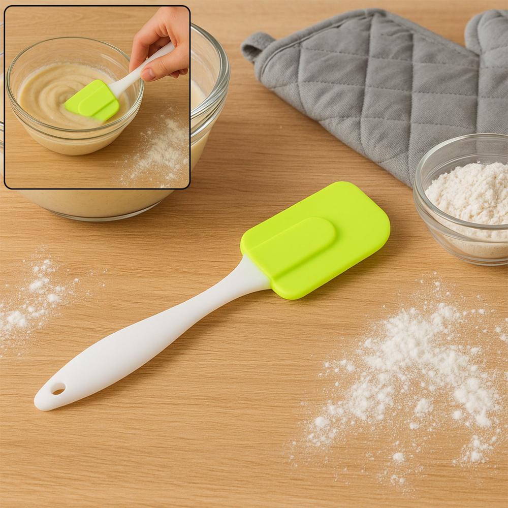 Silicone Cooking Spatula For Baking (1 Pc / 18 Cm / Mix Color) - Application: As Per Product Requirement