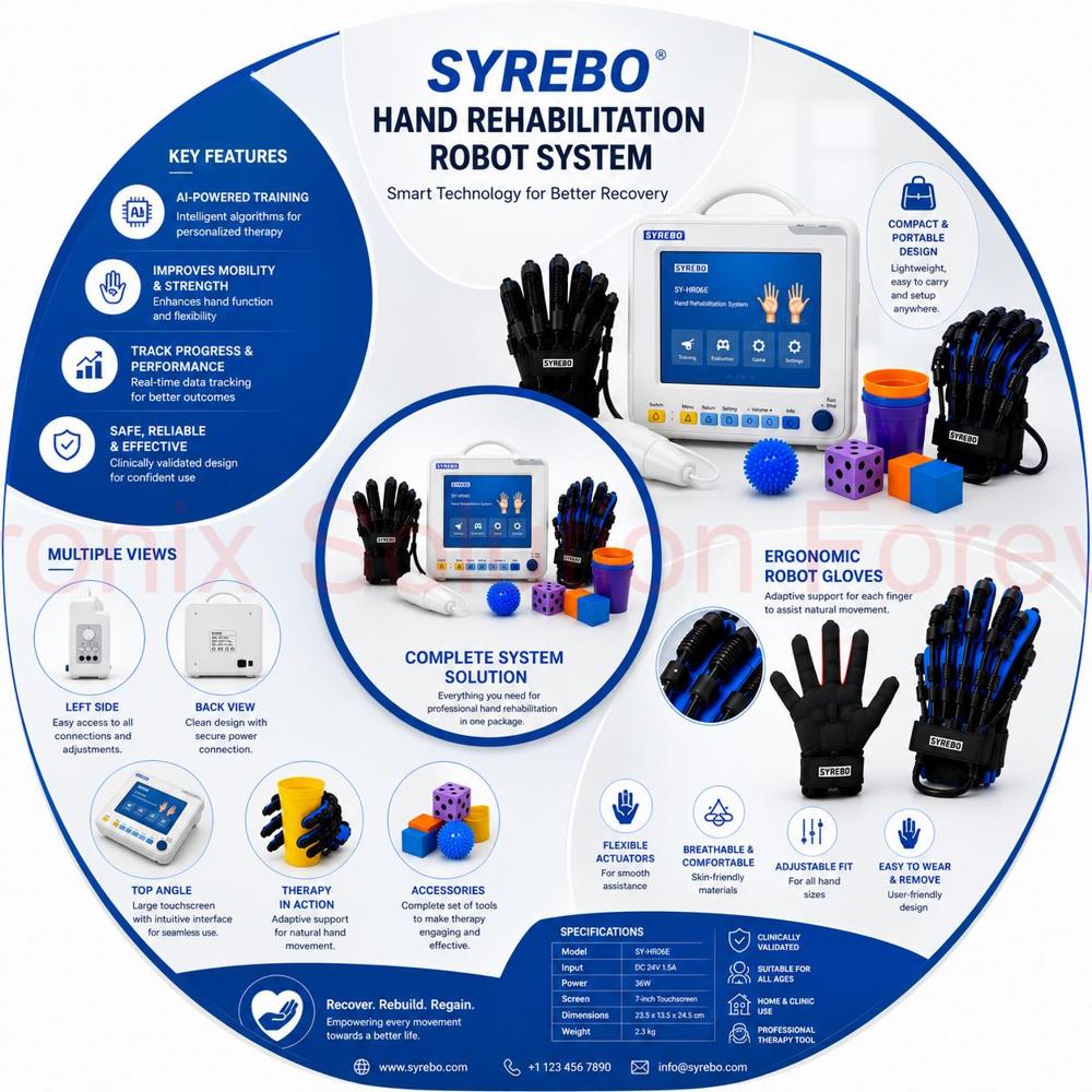 SYREBO C12 Robotic Hand Rehabilitation Gloves
