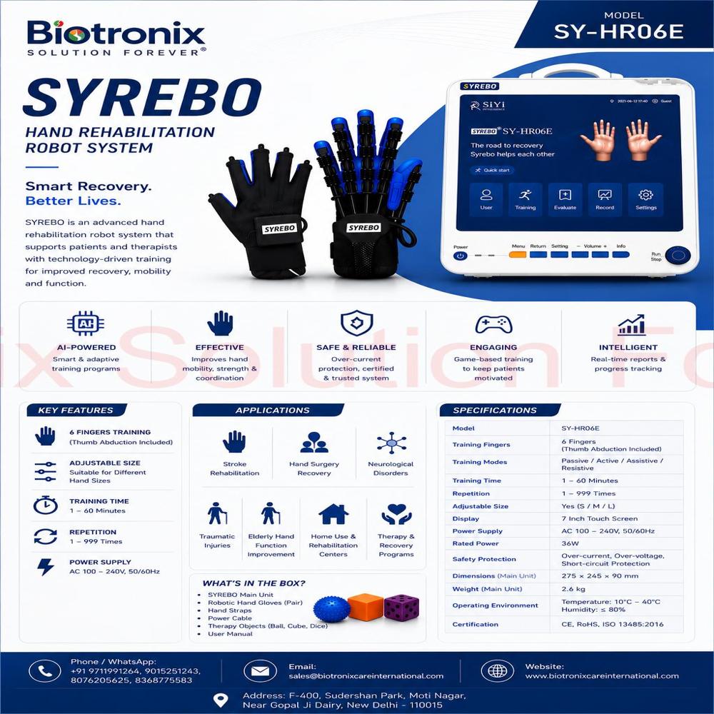 SYREBO C12 Smart Robotic Hand Therapy Gloves