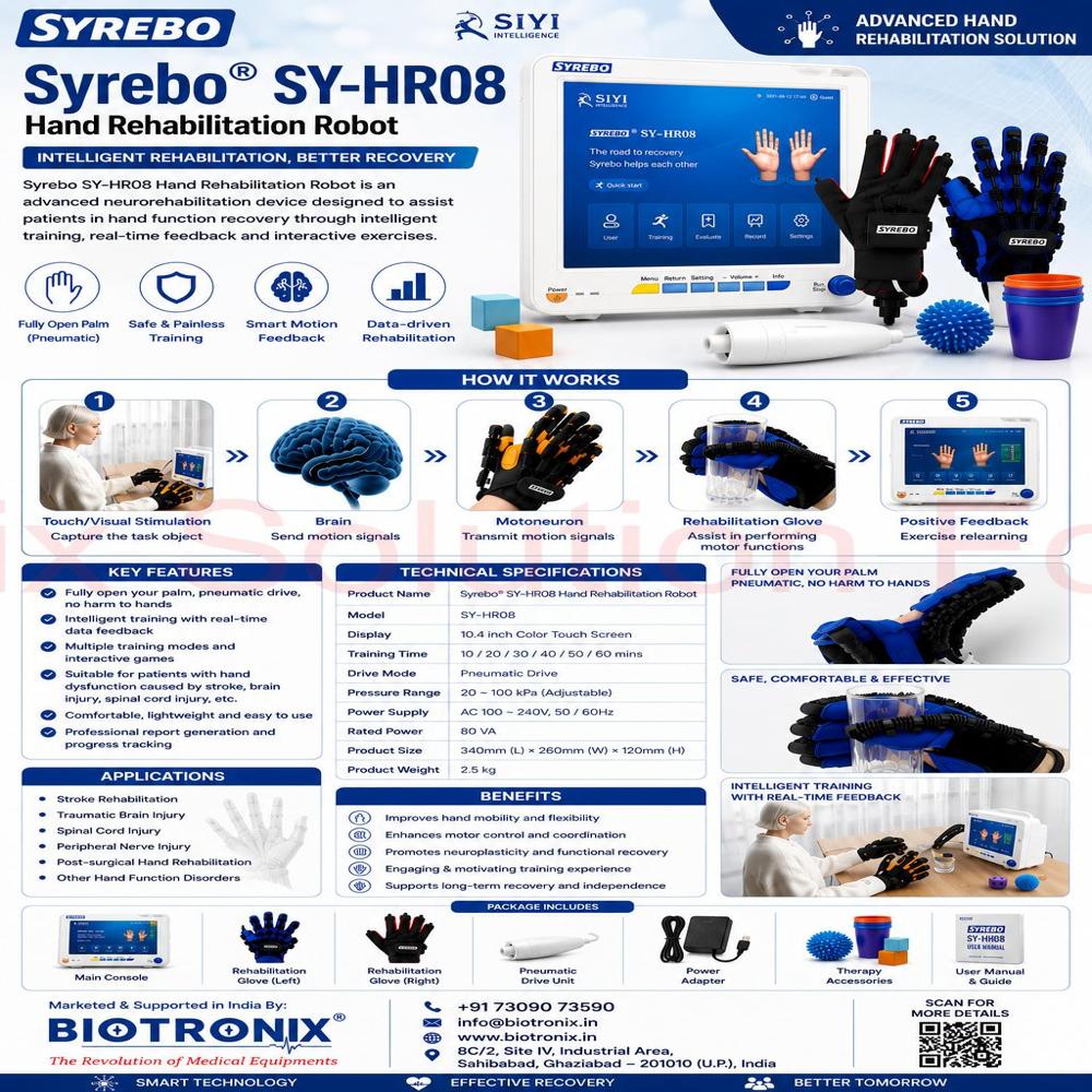 SYREBO C12 Smart Robotic Hand Therapy Gloves
