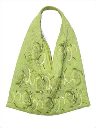 कढ़ाई के साथ प्रिंटेड कपास बैग