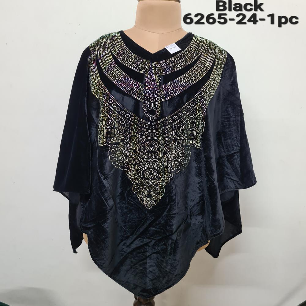 Velvet Ponchos With Swasrosvki Work - Color: Assorted