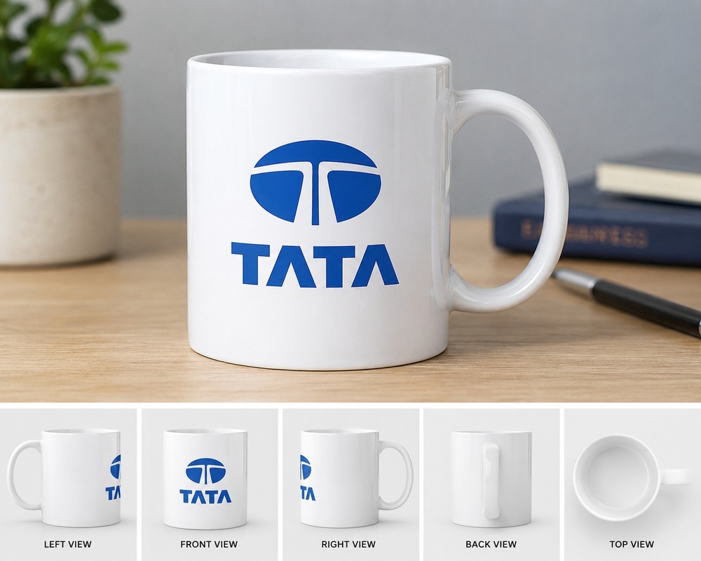Glossy White Ceramic Coffee Mug