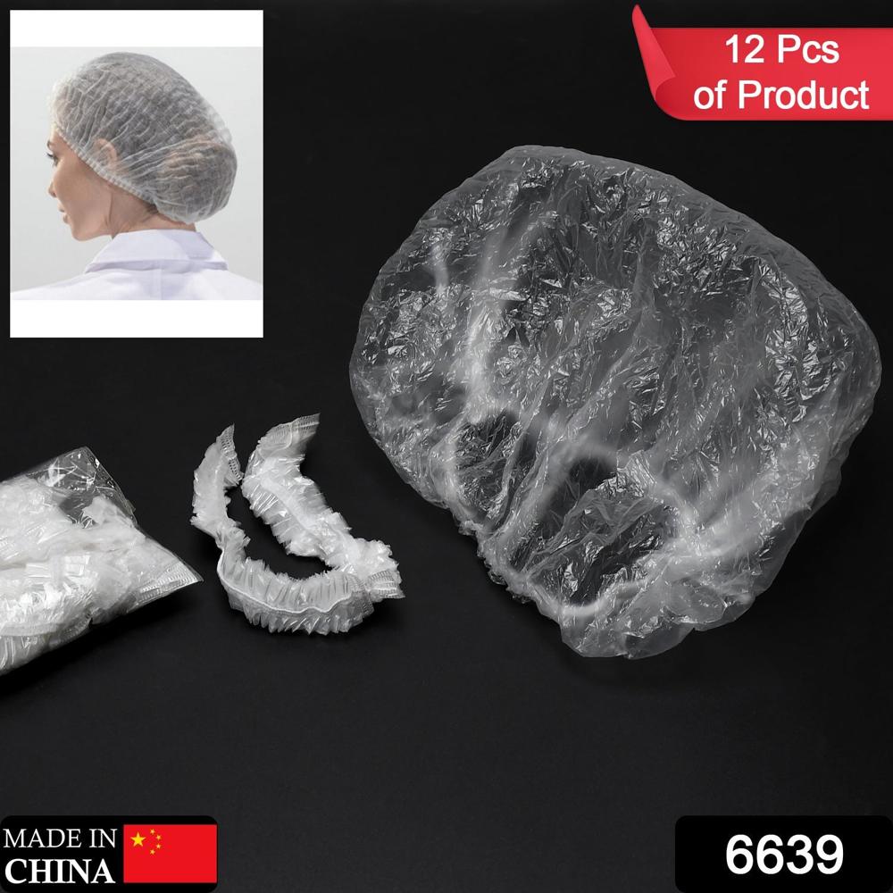 Large Disposable Waterproof Shower Caps 12 Pack For Women Travel & Salon - Application: As Per Product Requirement
