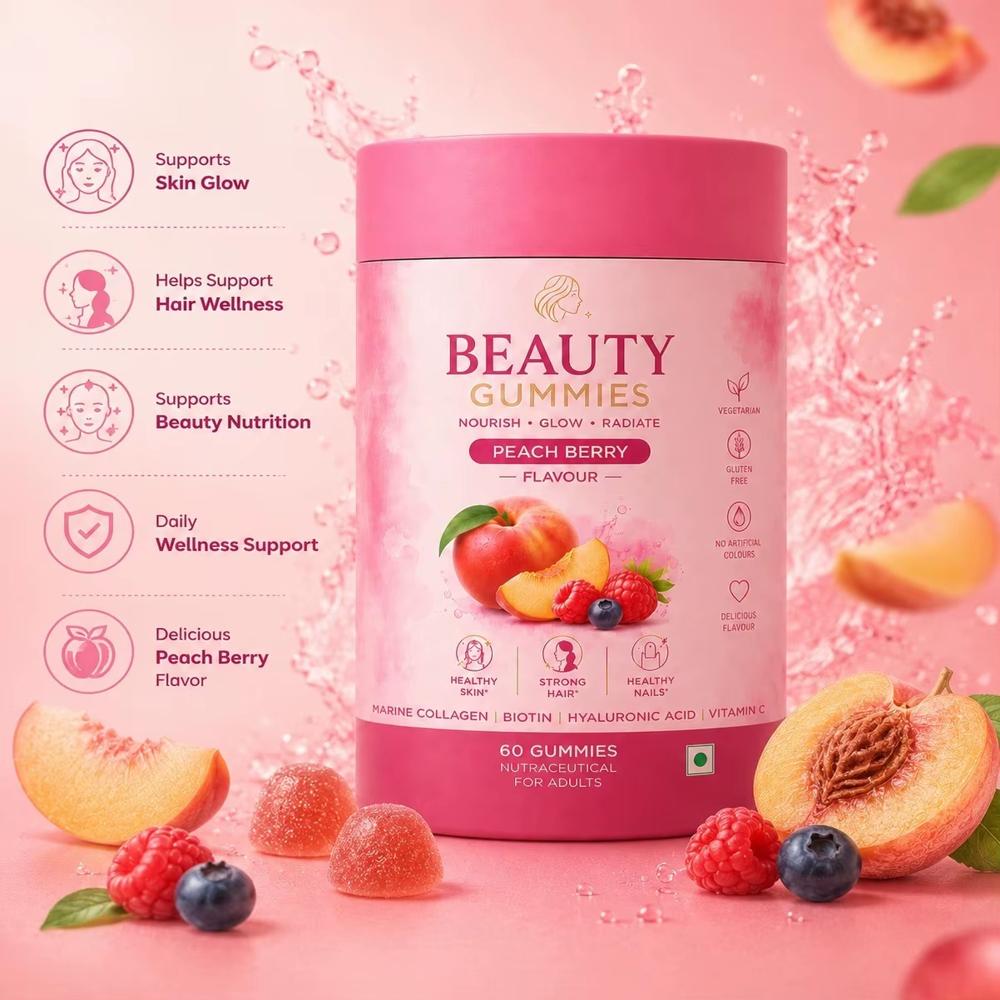 Marine Collagen Gummies for Skin Hair & Beauty Support